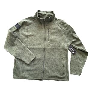 Grunt Style Fleece Jacket Men 3XL Green Full Zip Tactical Military NWT